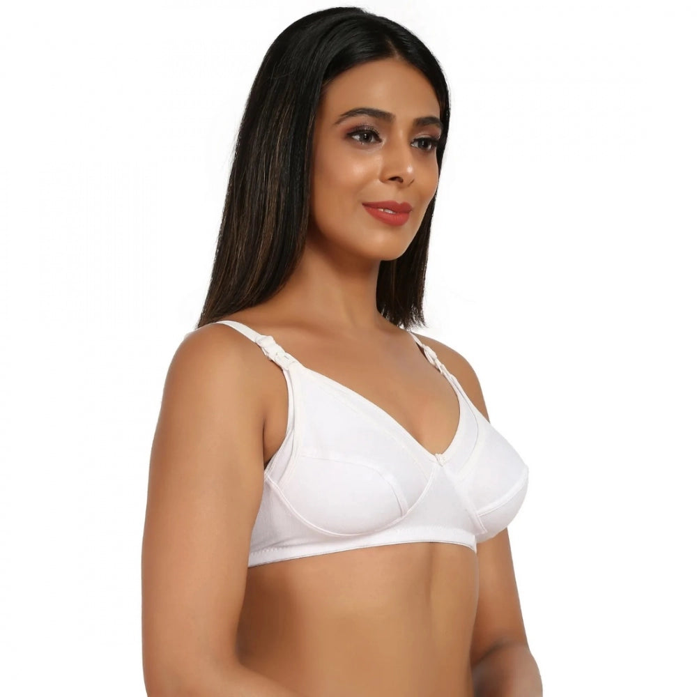 Cotton Blend Mother Care Full Coverage Feeding Bra Non Padded