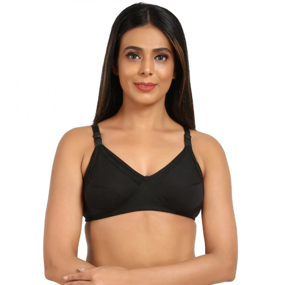 Cotton Blend Mother Care Full Coverage Feeding Bra Non Padded