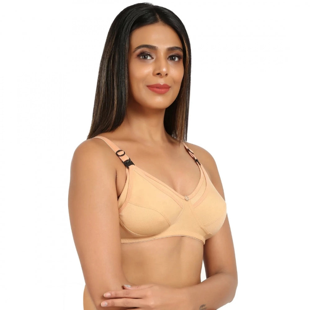 Cotton Blend Mother Care Full Coverage Feeding Bra Non Padded