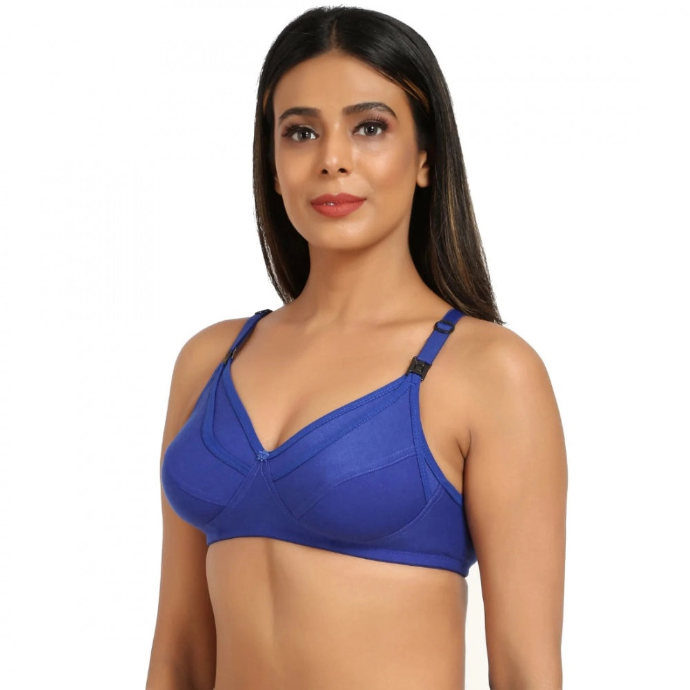 Cotton Blend Mother Care Full Coverage Feeding Bra Non Padded