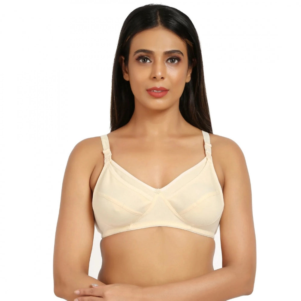 Cotton Blend Mother Care Full Coverage Feeding Bra Non Padded