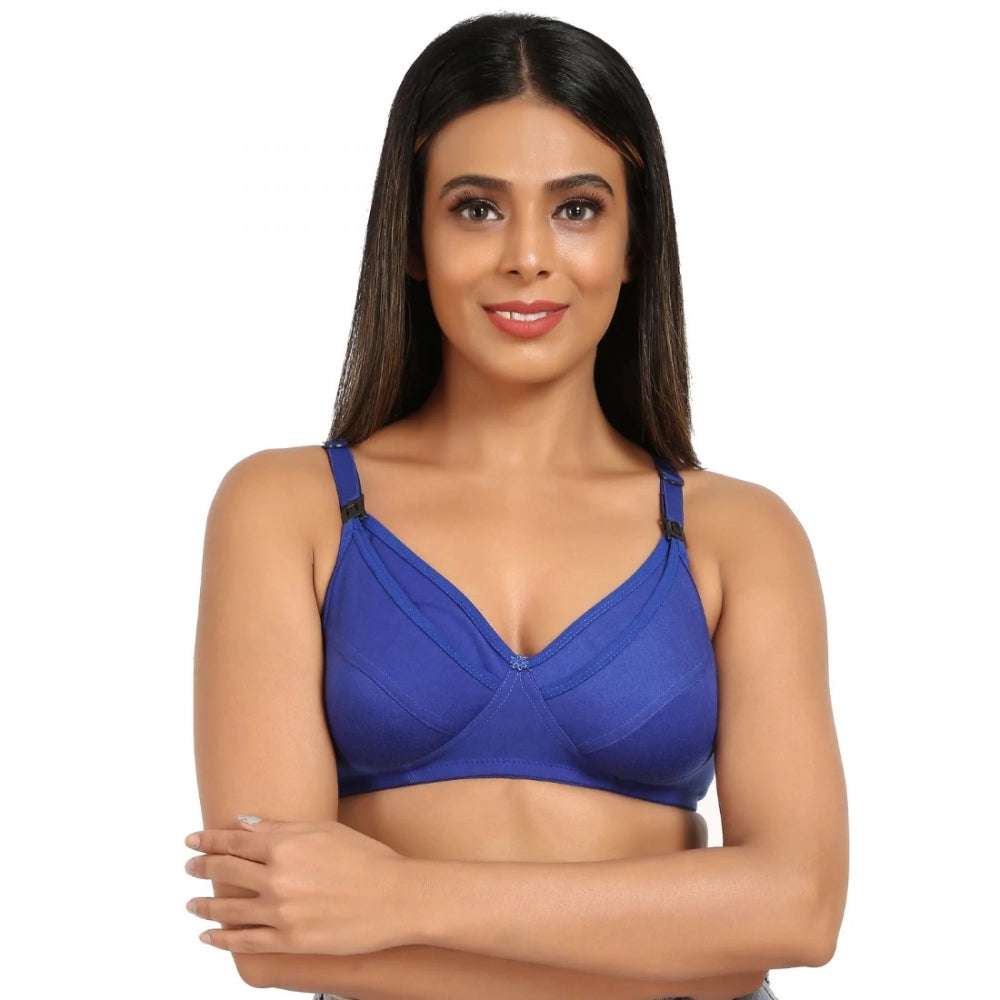 Cotton Blend Mother Care Full Coverage Feeding Bra Non Padded