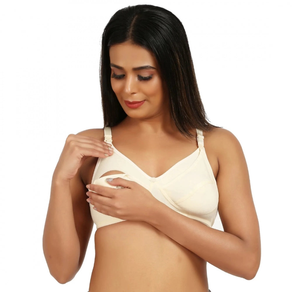 Cotton Blend Mother Care Full Coverage Feeding Bra Non Padded