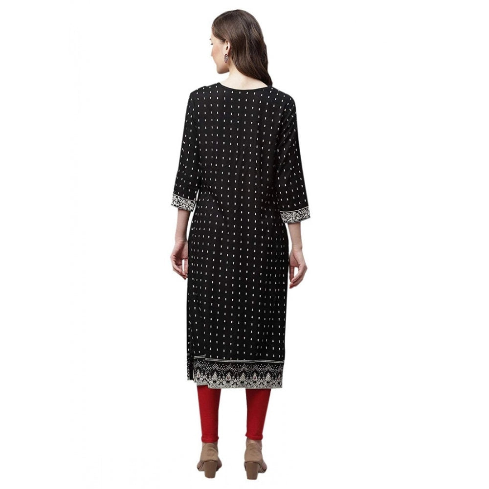 Rayon Printed Straight Kurti