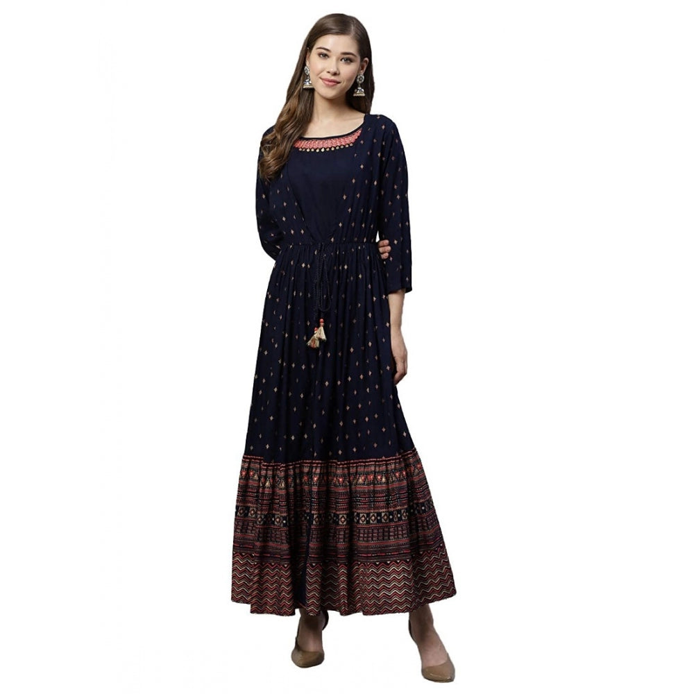 Rayon Printed Viscose Regular Kurti