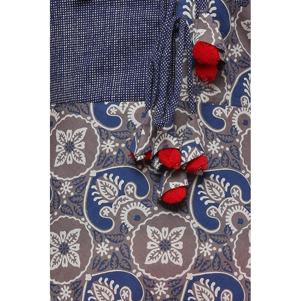 Cotton Printed Angrakha Kurti