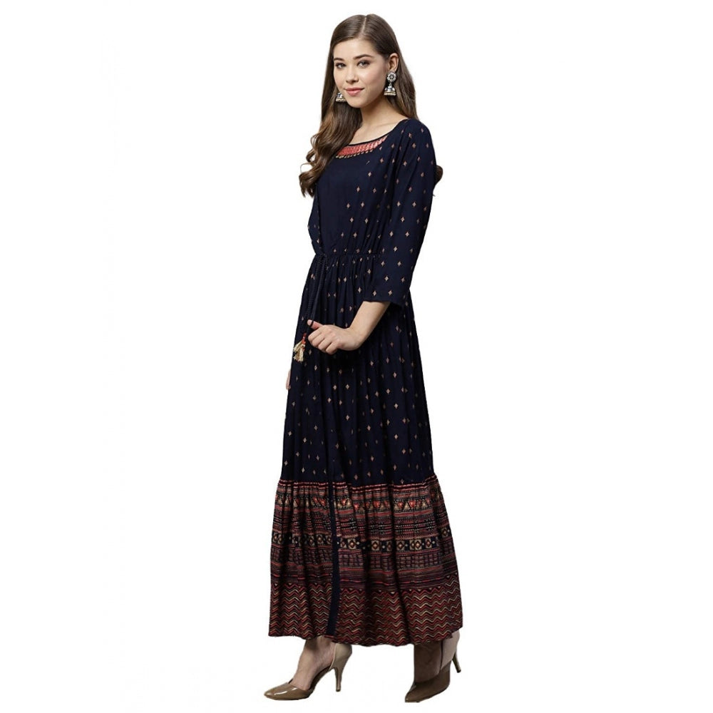 Rayon Printed Viscose Regular Kurti