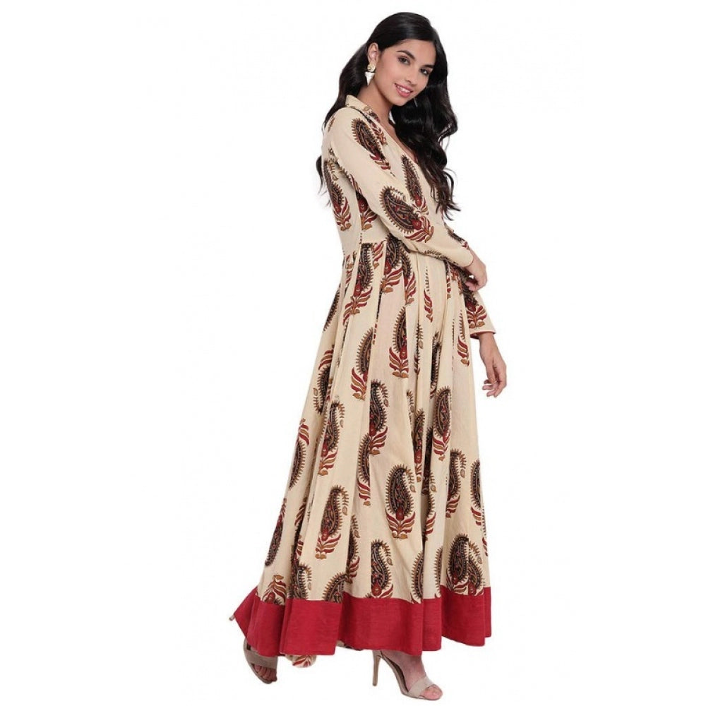 Cotton Printed Angrakha Kurti