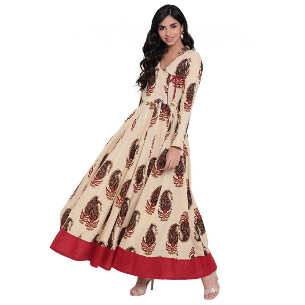 Cotton Printed Angrakha Kurti