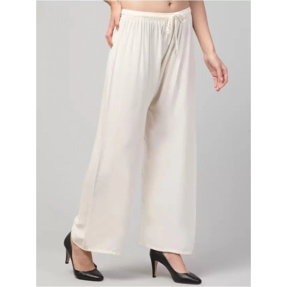 Plus Size Relaxed Fit Viscose Rayon Palazzo Trousers