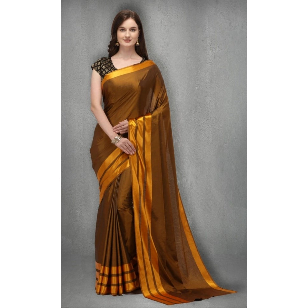 Satin Silk Saree with Blouse