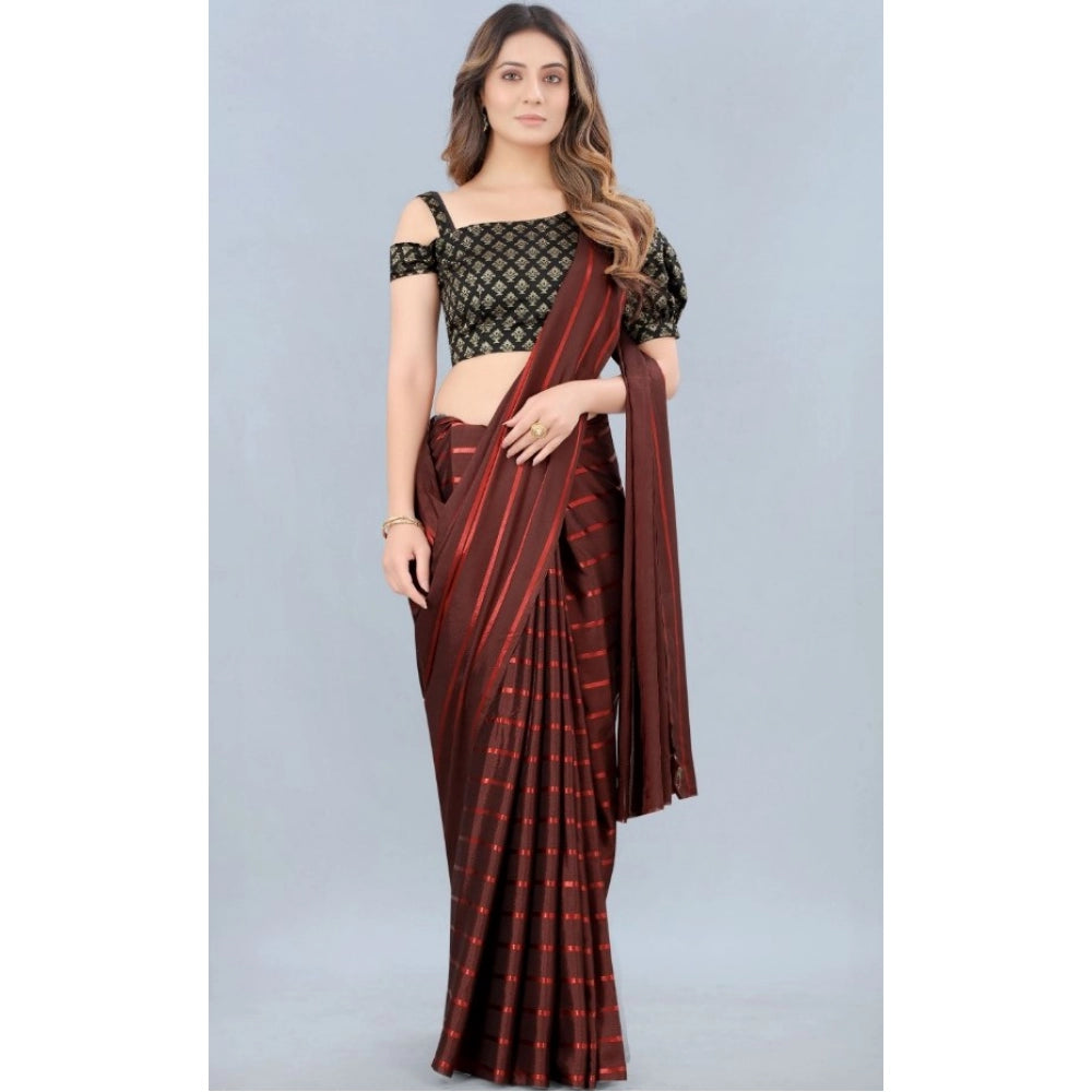 Satin Silk Saree with Blouse