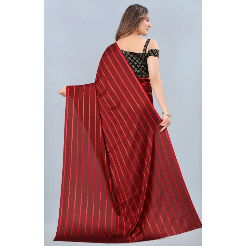 Satin Silk Saree with Blouse