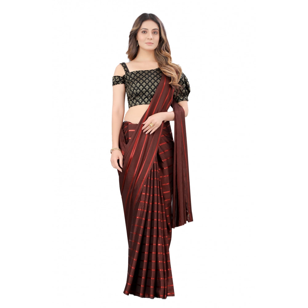 Satin Silk Saree with Blouse