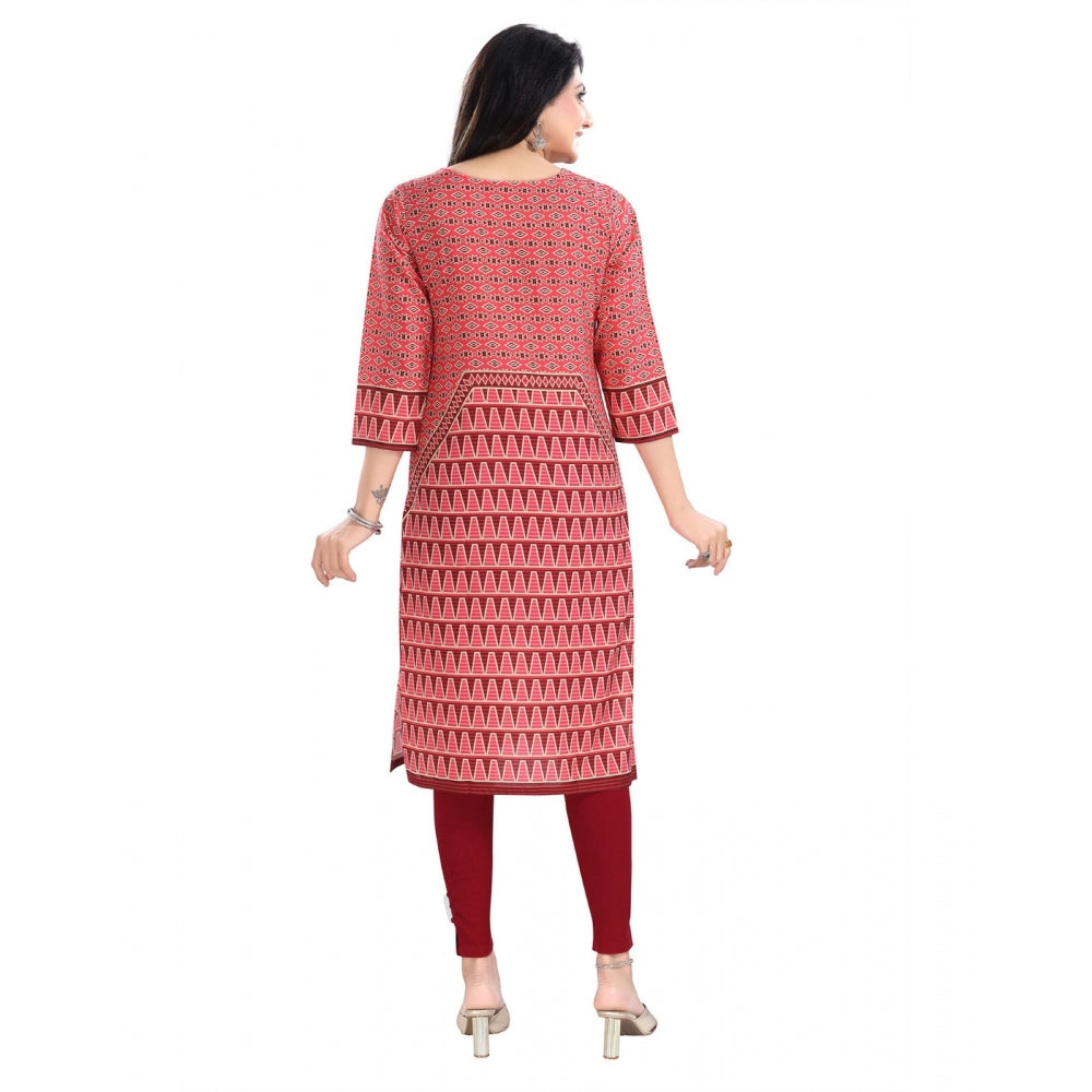 3/4th Sleeve Cotton Blend Tunic Long Kurti