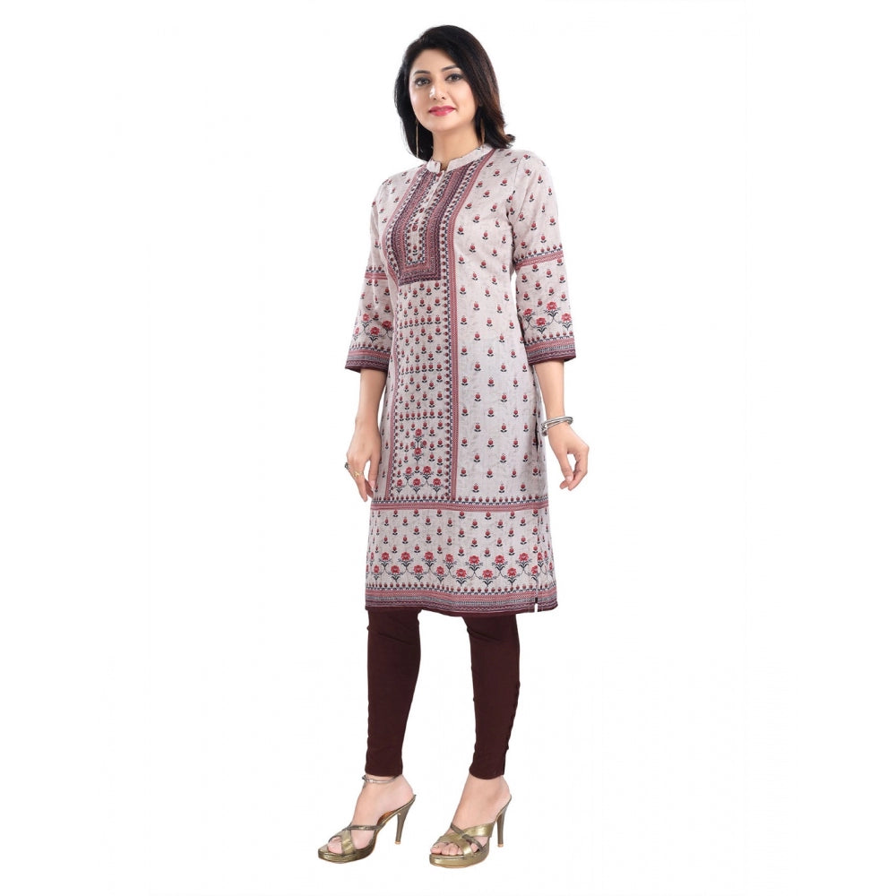 3/4th Sleeve Cotton Blend Tunic Long Kurti