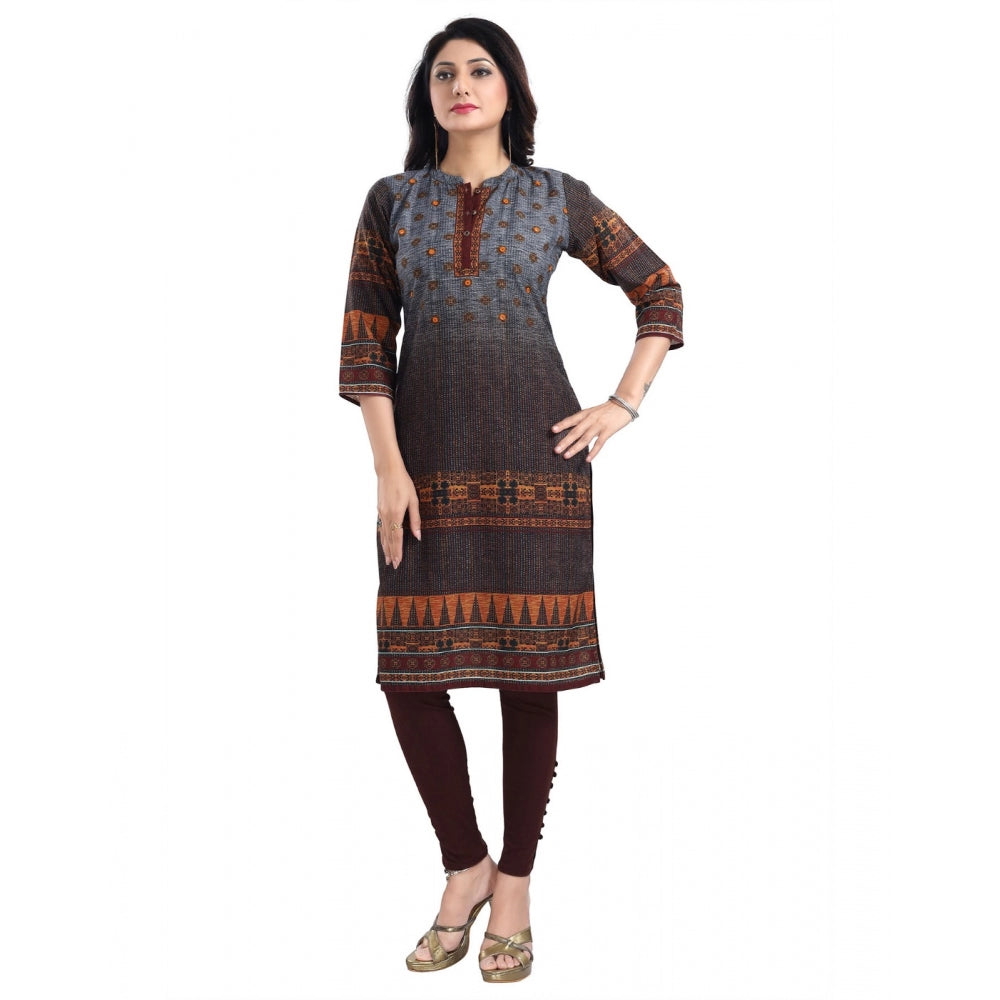 3/4th Sleeve Cotton Blend Tunic Long Kurti