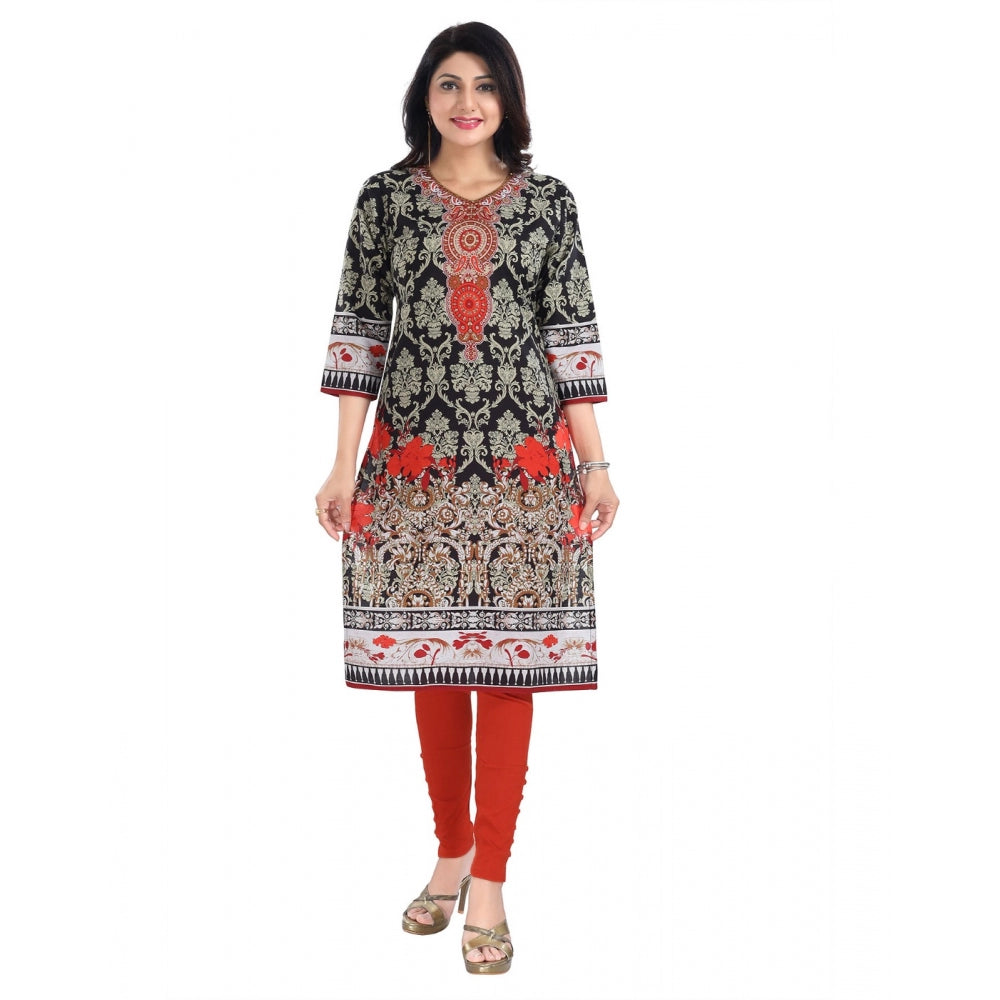 3/4th Sleeve Cotton Blend Tunic Long Kurti