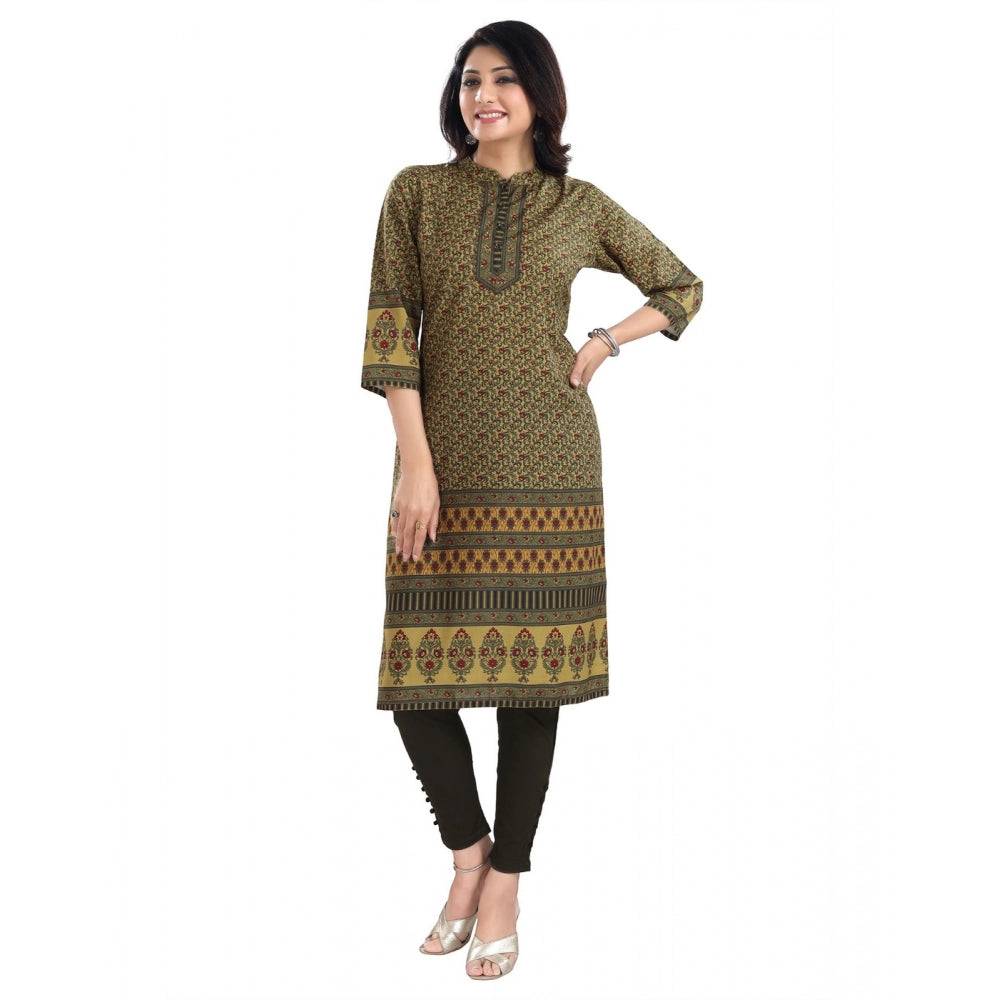 3/4th Sleeve Cotton Blend Tunic Long Kurti