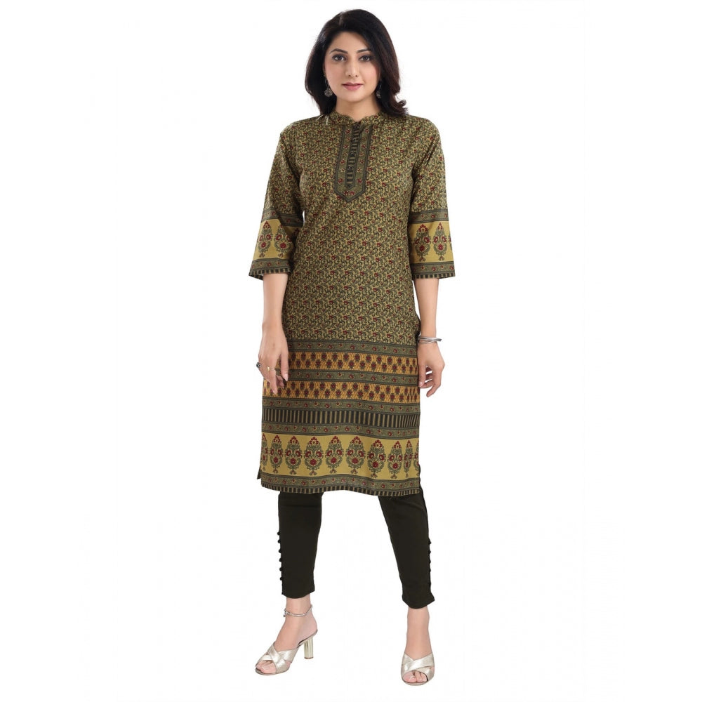 3/4th Sleeve Cotton Blend Tunic Long Kurti