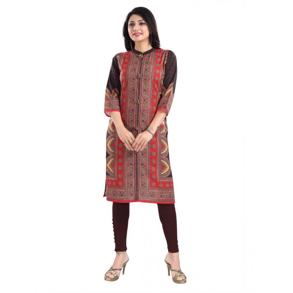 3/4th Sleeve Cotton Blend Tunic Long Kurti