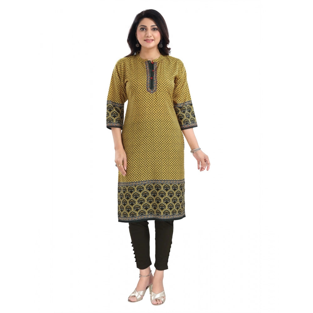 3/4th Sleeve Cotton Blend Tunic Long Kurti