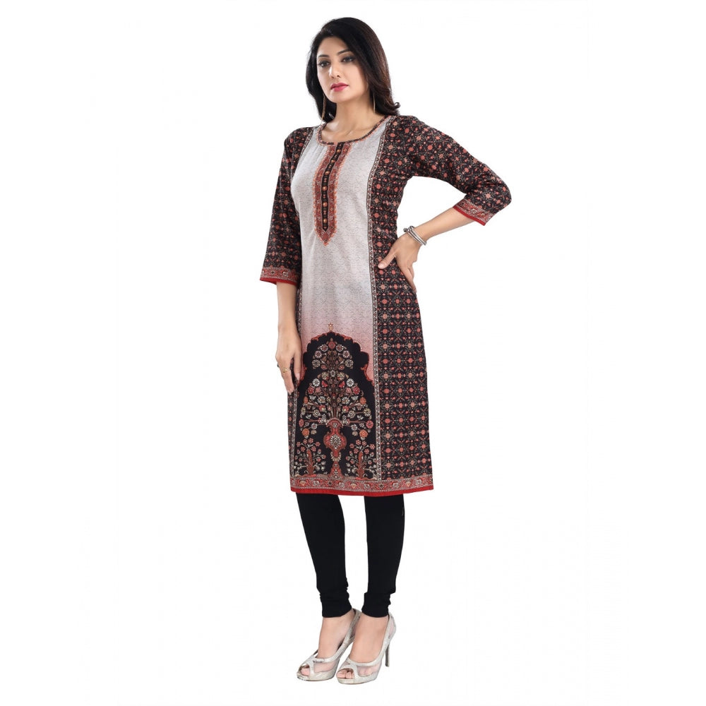 3/4th Sleeve Cotton Blend Tunic Long Kurti