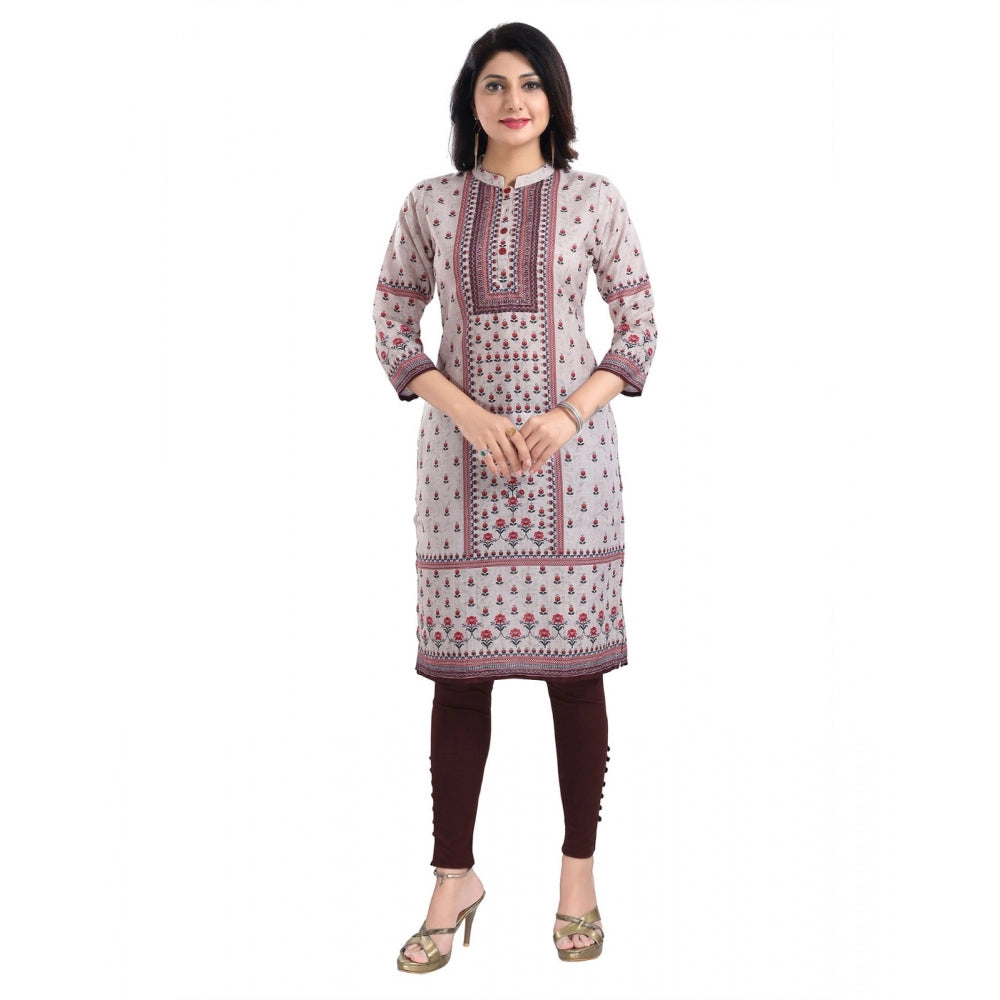 3/4th Sleeve Cotton Blend Tunic Long Kurti