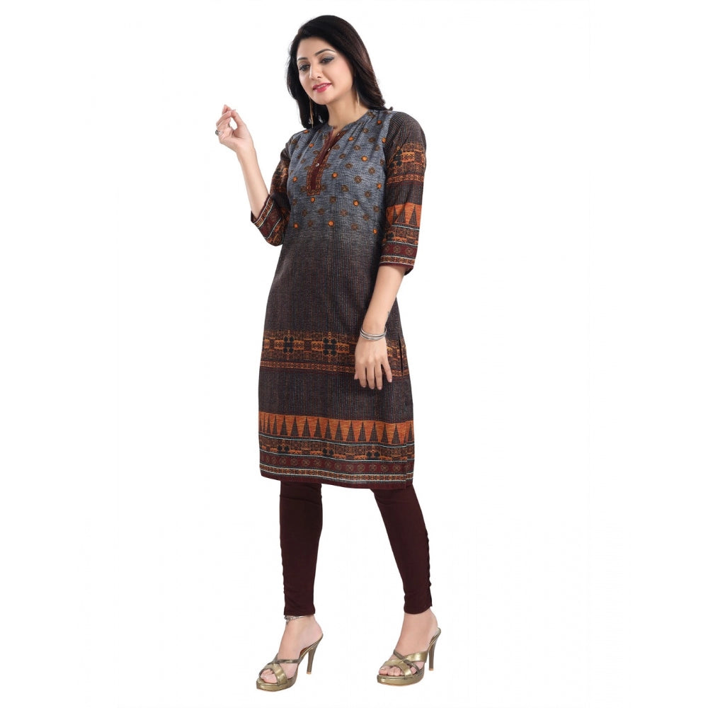 3/4th Sleeve Cotton Blend Tunic Long Kurti