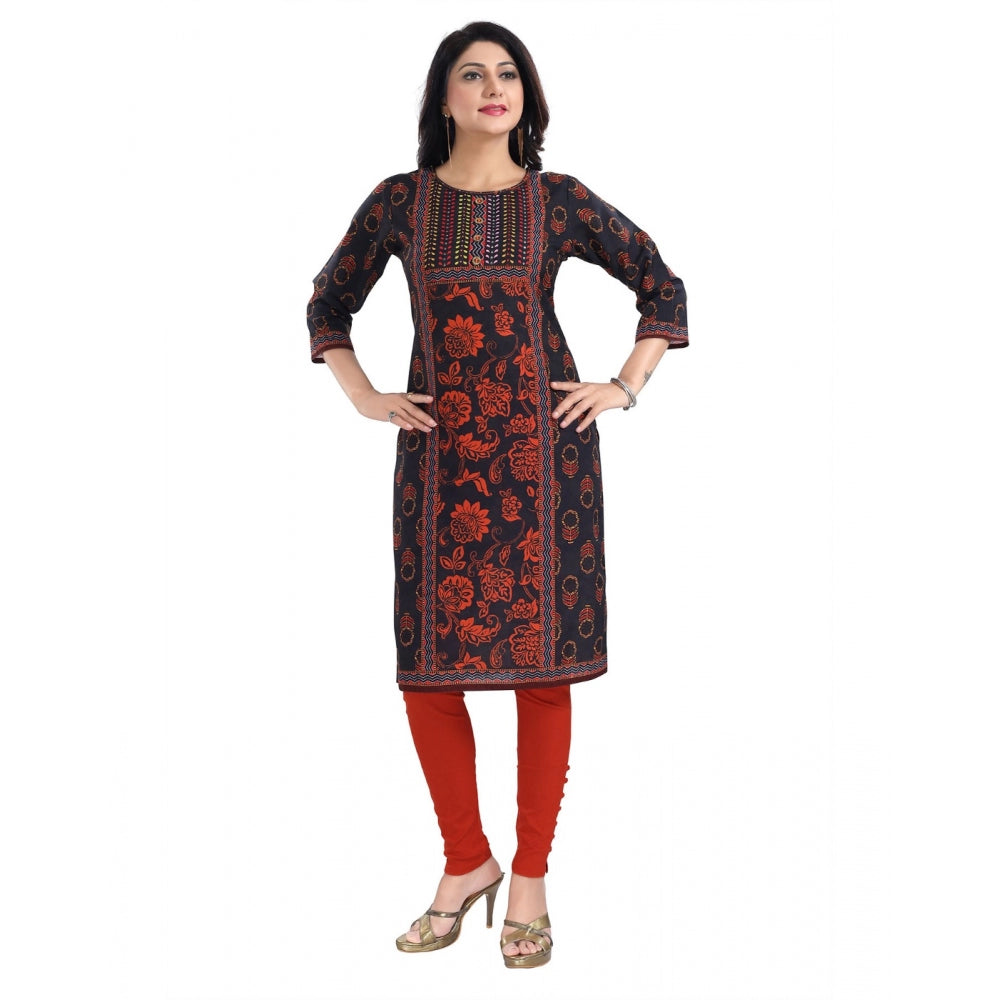 3/4th Sleeve Cotton Blend Tunic Long Kurti