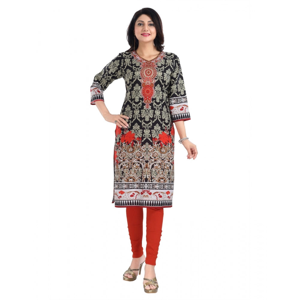 3/4th Sleeve Cotton Blend Tunic Long Kurti