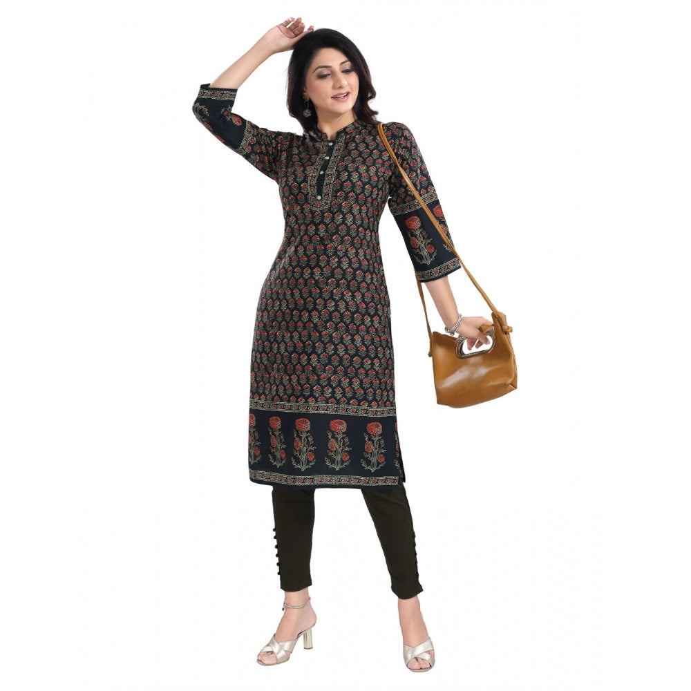 3/4th Sleeve Cotton Blend Tunic Long Kurti