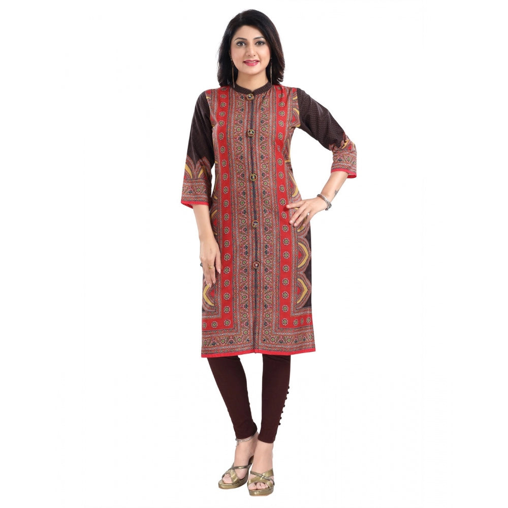 3/4th Sleeve Cotton Blend Tunic Long Kurti