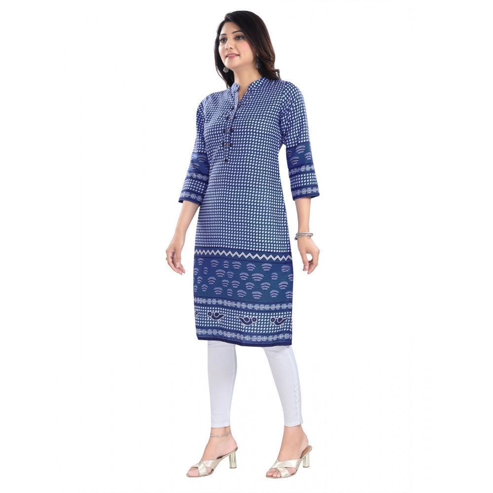 3/4th Sleeve Cotton Blend Tunic Long Kurti