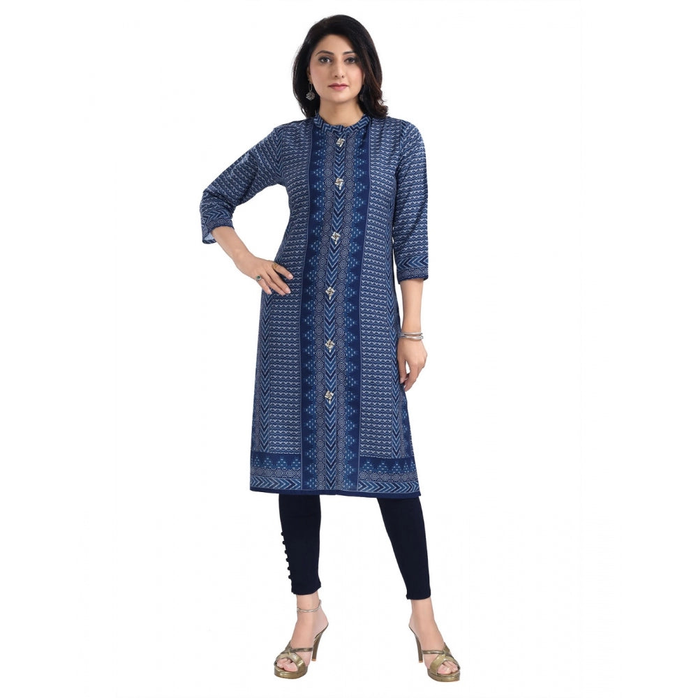 3/4th Sleeve Cotton Blend Tunic Long Kurti