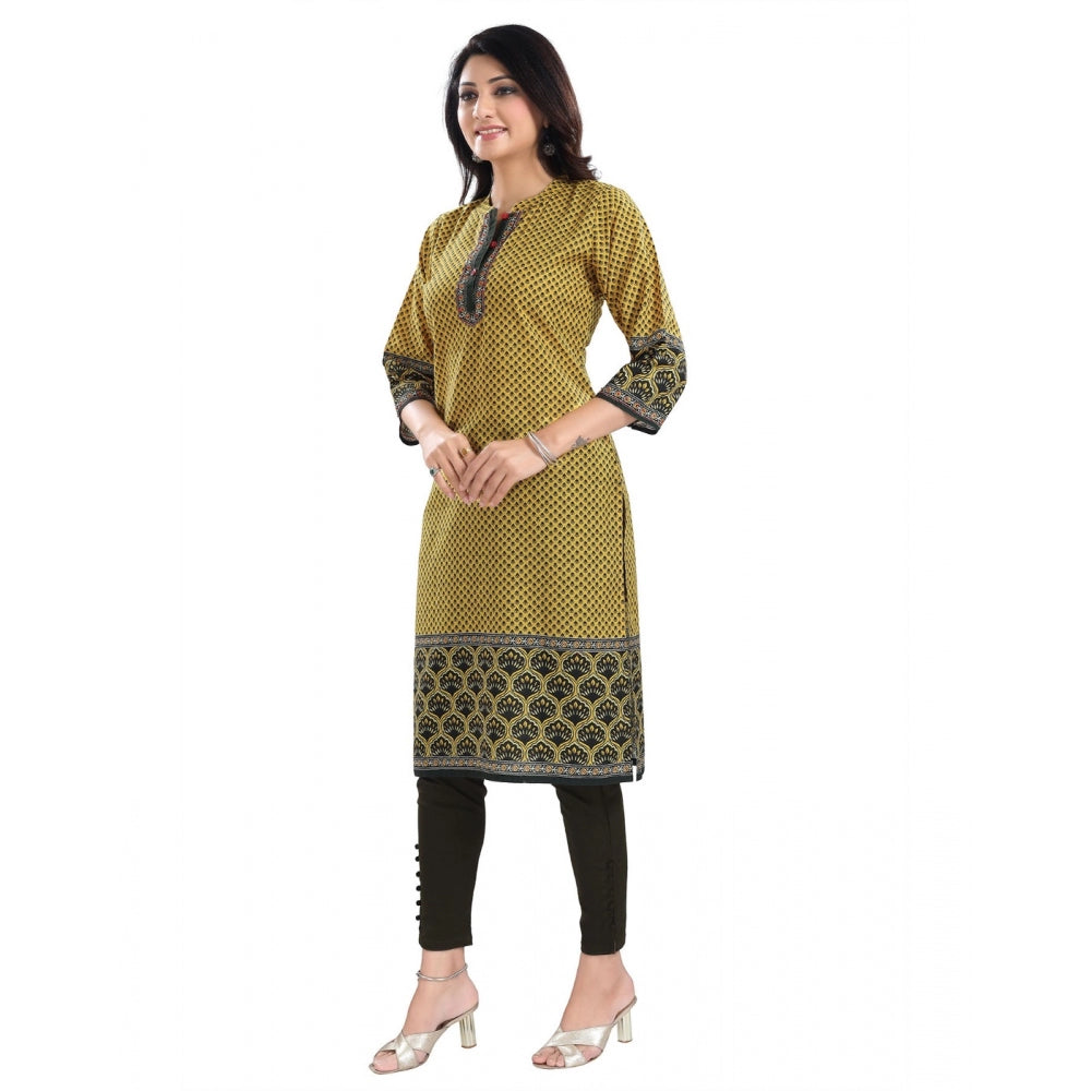 3/4th Sleeve Cotton Blend Tunic Long Kurti