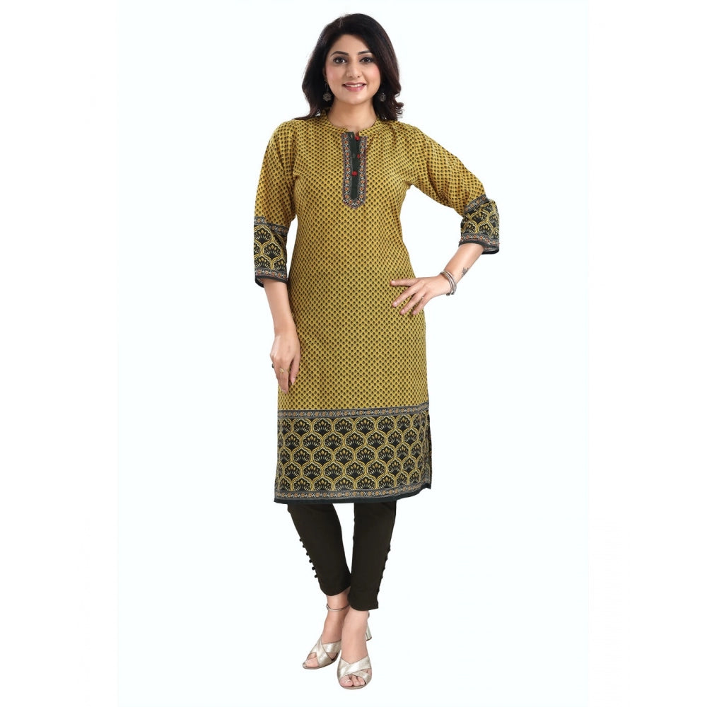 3/4th Sleeve Cotton Blend Tunic Long Kurti