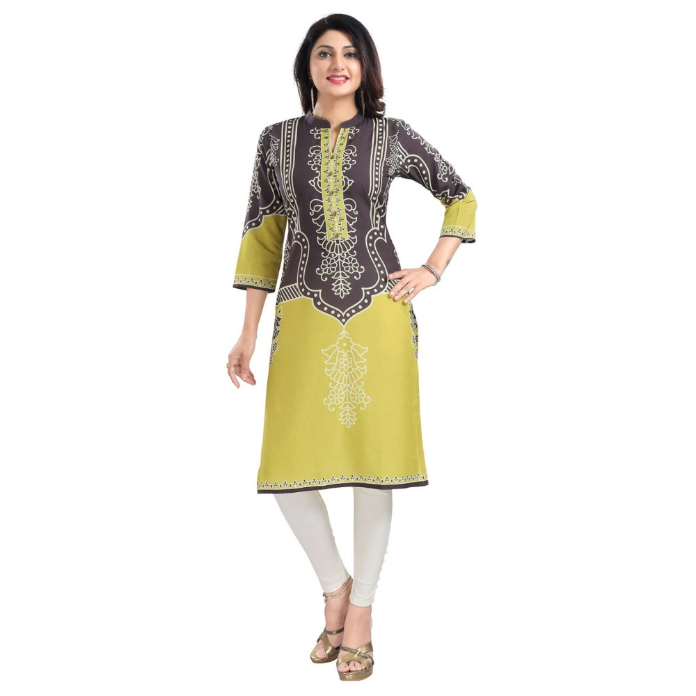 3/4th Sleeve Cotton Blend Tunic Long Kurti