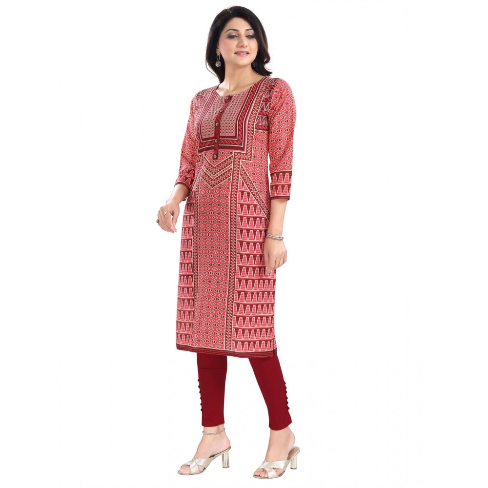 3/4th Sleeve Cotton Blend Tunic Long Kurti