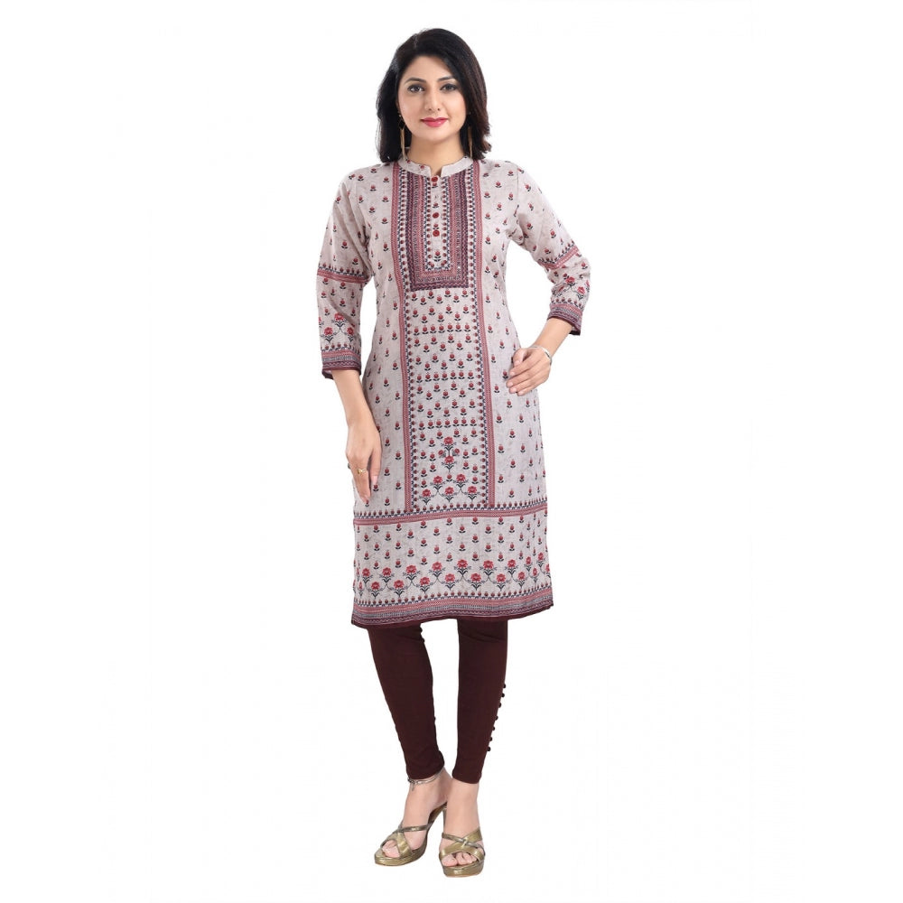 3/4th Sleeve Cotton Blend Tunic Long Kurti