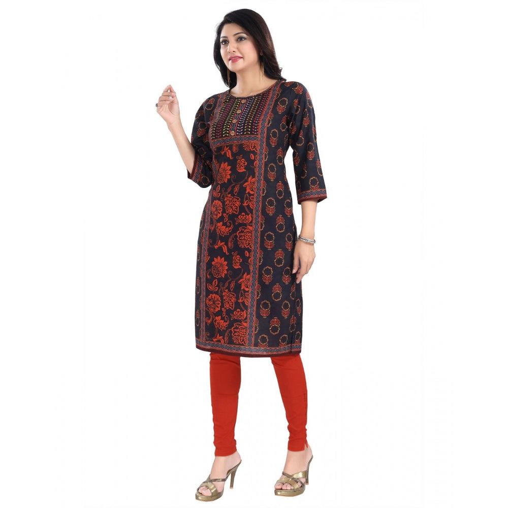 3/4th Sleeve Cotton Blend Tunic Long Kurti