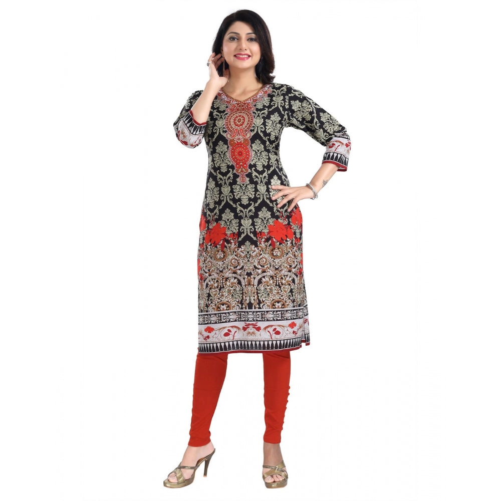 3/4th Sleeve Cotton Blend Tunic Long Kurti