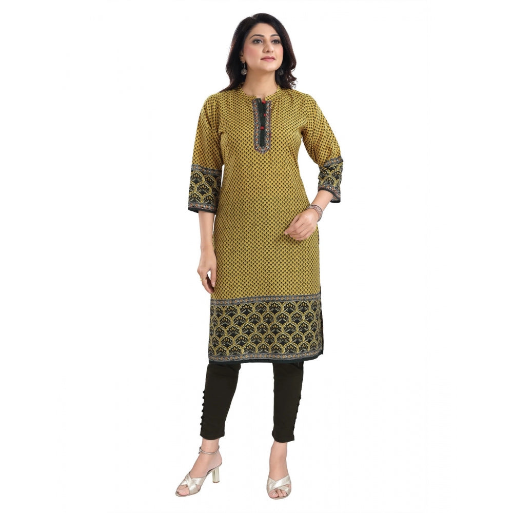 3/4th Sleeve Cotton Blend Tunic Long Kurti