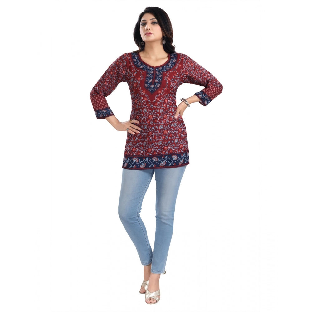 3/4th Sleeve Summer Cool Tunic Short Top