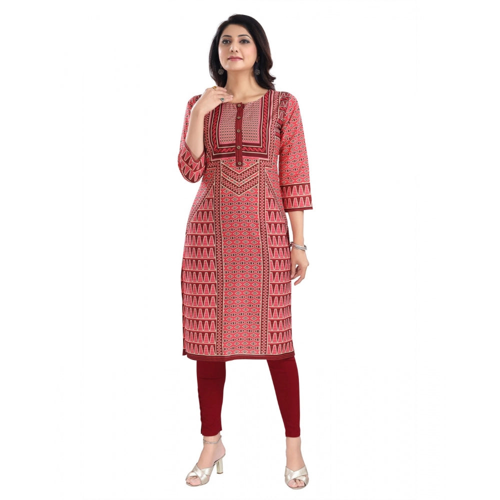 3/4th Sleeve Cotton Blend Tunic Long Kurti