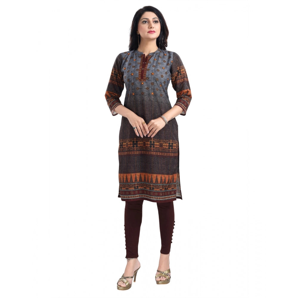 3/4th Sleeve Cotton Blend Tunic Long Kurti