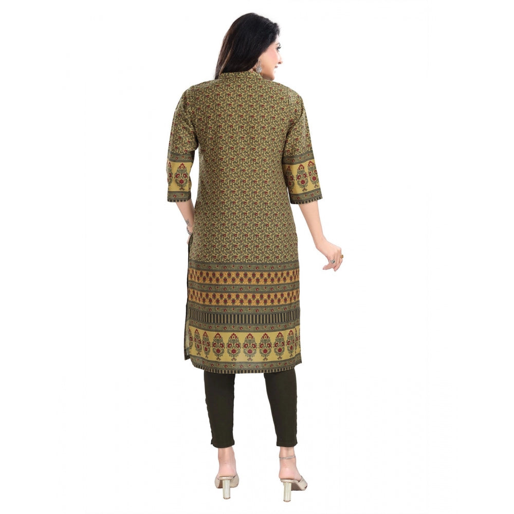 3/4th Sleeve Cotton Blend Tunic Long Kurti