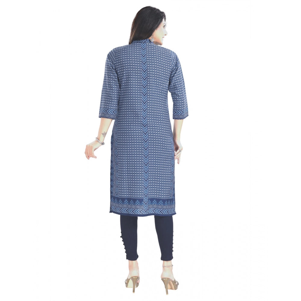 3/4th Sleeve Cotton Blend Tunic Long Kurti