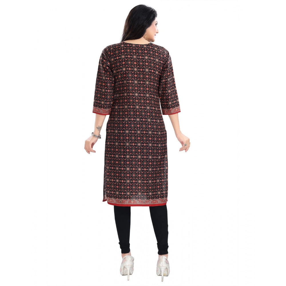 3/4th Sleeve Cotton Blend Tunic Long Kurti