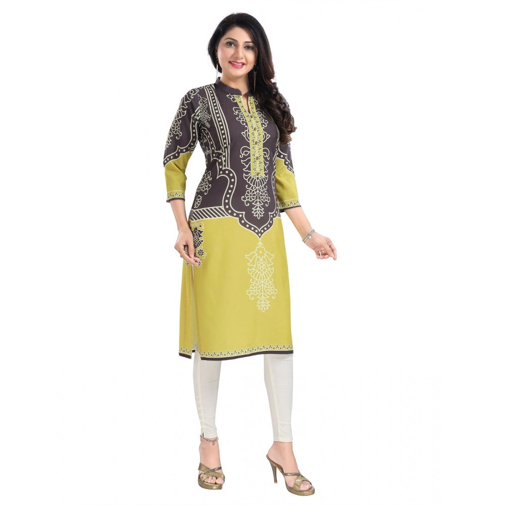 3/4th Sleeve Cotton Blend Tunic Long Kurti